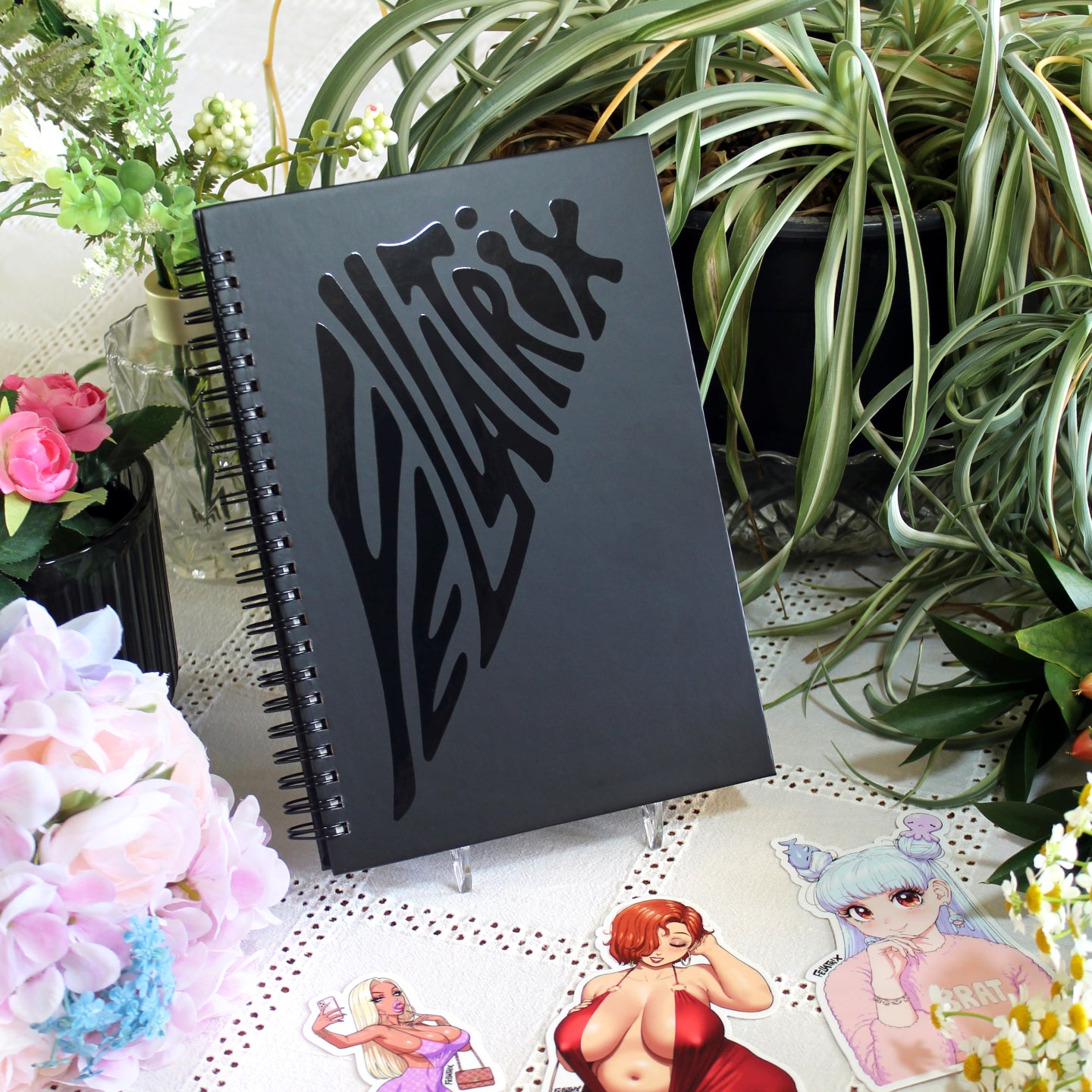 Reusable Sticker Book · Charcoal Black