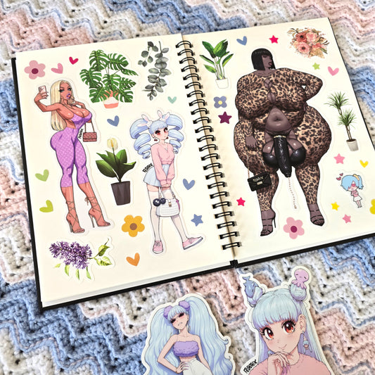 Reusable Sticker Book · Charcoal Black