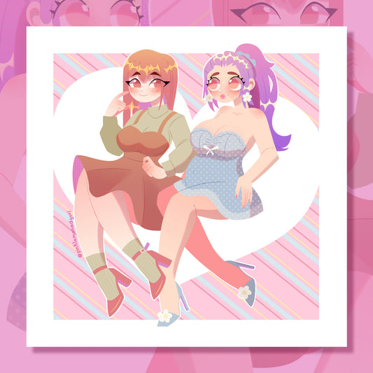 Guest Artist Print - Sarah & Ashley · Lovebirds